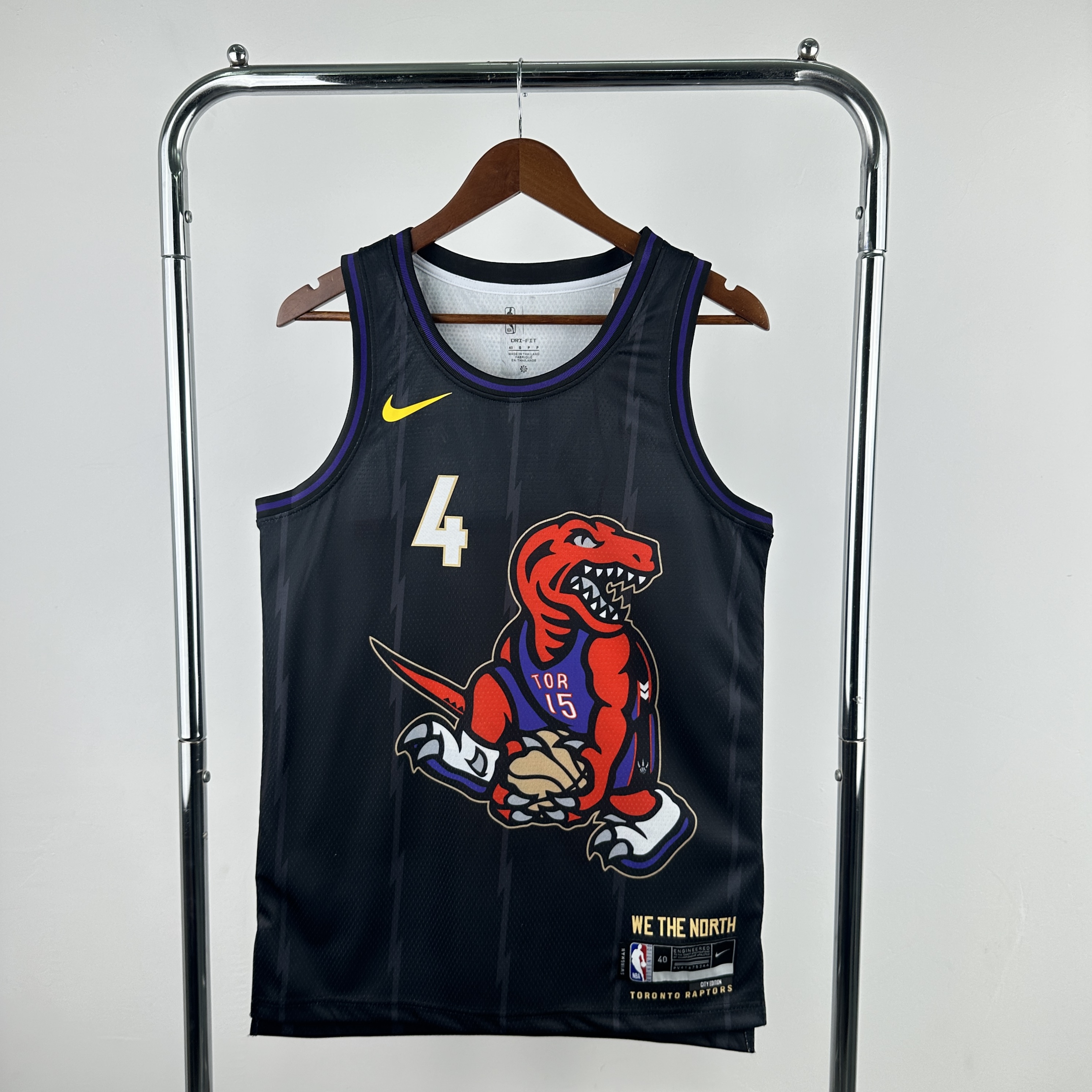 Men Toronto Raptors #4 Barnes black NBA Nike 2024-25 Season Jerseys